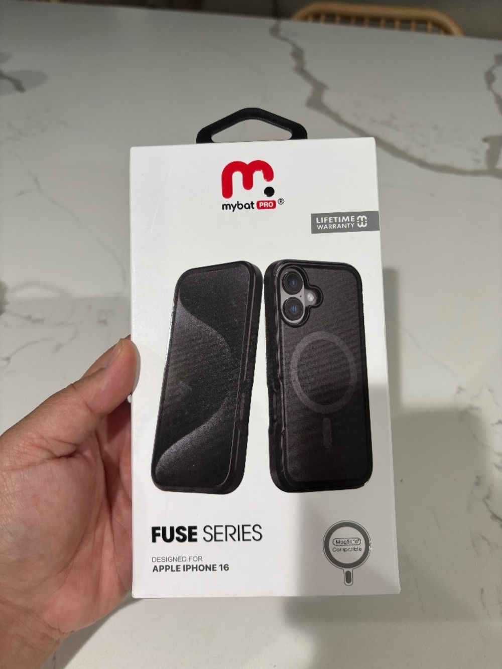 NWT Mybat Pro Fuse Series Apple Iphone 16 Black Phone Case